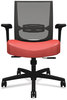 A Picture of product HON-CMY1ACU67 HON® Convergence® Mid-Back Task Chair Synchro-Tilt and Seat Glide, Supports Up to 275 lb, Red Black Back/Base