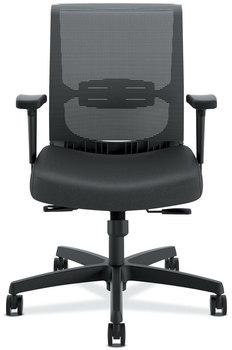 HON® Convergence® Mid-Back Task Chair Synchro-Tilt and Seat Glide, Supports Up to 275 lb, Black