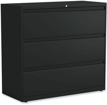 Alera® Lateral File 3 Legal/Letter/A4/A5-Size Drawers, Black, 42" x 18.63" 40.25"