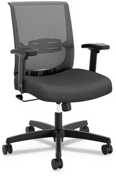 HON® Convergence® Mid-Back Task Chair Swivel-Tilt, Supports Up to 275 lb, 16.5" 21" Seat Height, Iron Ore Black Back/Base