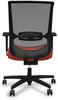 A Picture of product HON-CMZ1ACU67 HON® Convergence® Mid-Back Task Chair Swivel-Tilt, Supports Up to 275 lb, 16.5" 21" Seat Height, Red Black Back/Base