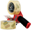 A Picture of product MMM-37502ST Scotch® Packaging Tape Dispenser Value Pack with Two Rolls of 3" Core, For Up to 0.75" x 60 yds, Red