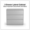 A Picture of product ALE-HLF4241LG Alera® Lateral File 3 Legal/Letter/A4/A5-Size Drawers, Light Gray, 42" x 18.63" 40.25"