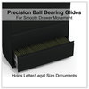 A Picture of product ALE-HLF4254BL Alera® Lateral File 4 Legal/Letter-Size Drawers, Black, 42" x 18.63" 52.5"