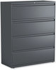 A Picture of product ALE-HLF4254CC Alera® Lateral File 4 Legal/Letter/A4/A5-Size Drawers, Charcoal, 42" x 18.63" 52.5"