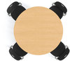 A Picture of product HON-ERD48ENDD HON® Build™ Round Table Top Shaped 48" Diameter, Natural Maple