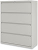 A Picture of product ALE-HLF4254LG Alera® Lateral File 4 Legal/Letter-Size Drawers, Light Gray, 42" x 18.63" 52.5"