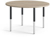 A Picture of product HON-ERD48ENLKI1 HON® Build™ Round Table Top Shaped 48" Diameter, Kingswood Walnut