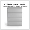 A Picture of product ALE-HLF4254LG Alera® Lateral File 4 Legal/Letter-Size Drawers, Light Gray, 42" x 18.63" 52.5"