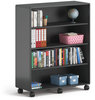 A Picture of product HON-ESB4H3WSSNA HON® Class-ifi™ Single Sided Bookcases Sides Four-Shelf, 46.63w x 18.75d 57.38h, Charcoal