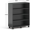 A Picture of product HON-ESB4H3WSSNA HON® Class-ifi™ Single Sided Bookcases Sides Four-Shelf, 46.63w x 18.75d 57.38h, Charcoal