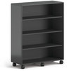 A Picture of product HON-ESB4H3WSSNA HON® Class-ifi™ Single Sided Bookcases Sides Four-Shelf, 46.63w x 18.75d 57.38h, Charcoal