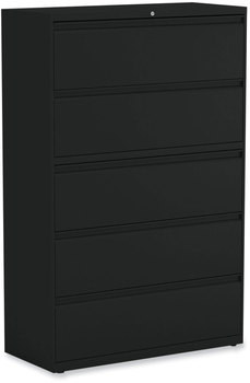 Alera® Lateral File 5 Legal/Letter/A4/A5-Size Drawers, Black, 42" x 18.63" 67.63"
