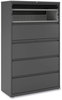 A Picture of product ALE-HLF4267CC Alera® Lateral File 5 Legal/Letter/A4/A5-Size Drawers, Charcoal, 42" x 18.63" 67.63"