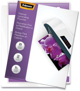 Fellowes® ImageLast™ Laminating Pouches with UV Protection 3 mil, 9" x 11.5", Clear, 25/Pack