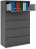 A Picture of product ALE-HLF4267CC Alera® Lateral File 5 Legal/Letter/A4/A5-Size Drawers, Charcoal, 42" x 18.63" 67.63"