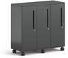 A Picture of product HON-EST3H3WNSSNA HON® Class-ifi™ Tote Storage Cabinet Three-Wide, 46.63" x 18.75" 44.13", Charcoal Gray