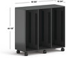 A Picture of product HON-EST3H3WNSSNA HON® Class-ifi™ Tote Storage Cabinet Three-Wide, 46.63" x 18.75" 44.13", Charcoal Gray