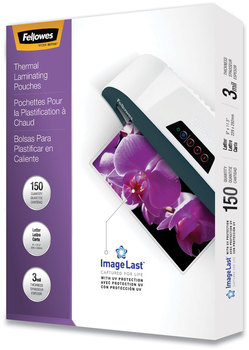 Fellowes® ImageLast™ Laminating Pouches with UV Protection 3 mil, 9" x 11.5", Clear, 150/Pack