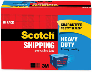 Scotch® 3850 Heavy-Duty Packaging Tape Cabinet Pack 3" Core, 1.88" x 54.6 yds, Clear, 18/Pack