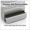 A Picture of product ALE-HLF4267LG Alera® Lateral File 5 Legal/Letter/A4/A5-Size Drawers, 1 Roll-Out Posting Shelf, Light Gray, 42" x 18.63" 67.63"