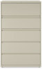 A Picture of product ALE-HLF4267PY Alera® Lateral File 5 Legal/Letter/A4/A5-Size Drawers, Putty, 42" x 18.63" 67.63"