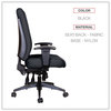 A Picture of product ALE-HPM4101 Alera® Wrigley Series High Performance High-Back Multifunction Task Chair Supports 275 lb, 18.7" to 22.24" Seat Height, Black