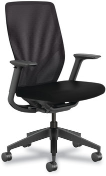HON® Flexion™ Mesh Back Task Chair Supports Up to 300lb, 14.81" 19.7" Seat Height, Black Seat/Back/Base