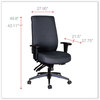 A Picture of product ALE-HPM4101 Alera® Wrigley Series High Performance High-Back Multifunction Task Chair Supports 275 lb, 18.7" to 22.24" Seat Height, Black