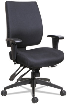 Alera® Wrigley Series High Performance Mid-Back Multifunction Task Chair Supports 275 lb, 17.91" to 21.88" Seat Height, Black