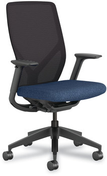 HON® Flexion™ Mesh Back Task Chair Supports Up to 300 lb, 14.81" 19.7" Seat Ht, Navy Black Back/Base, Ships in 7-10 Bus Days