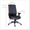 A Picture of product ALE-HPS4101 Alera® Wrigley Series High Performance High-Back Synchro-Tilt Task Chair Supports 275 lb, 17.24" to 20.55" Seat Height, Black