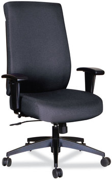 Alera® Wrigley Series High Performance High-Back Synchro-Tilt Task Chair Supports 275 lb, 17.24" to 20.55" Seat Height, Black