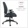 A Picture of product ALE-HPS4201 Alera® Wrigley Series High Performance Mid-Back Synchro-Tilt Task Chair Supports 275 lb, 17.91" to 21.88" Seat Height, Black