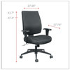 A Picture of product ALE-HPS4201 Alera® Wrigley Series High Performance Mid-Back Synchro-Tilt Task Chair Supports 275 lb, 17.91" to 21.88" Seat Height, Black