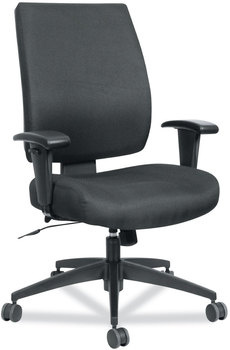 Alera® Wrigley Series High Performance Mid-Back Synchro-Tilt Task Chair Supports 275 lb, 17.91" to 21.88" Seat Height, Black