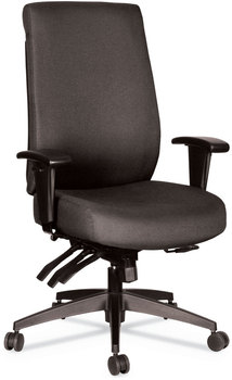 Alera® Wrigley Series 24/7 High Performance High-Back Multifunction Task Chair Supports 300 lb, 17.24" to 20.55" Seat, Black