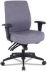 A Picture of product ALE-HPT4241 Alera® Wrigley Series 24/7 High Performance Mid-Back Multifunction Task Chair Supports Up to 275 lb, Gray, Black Base