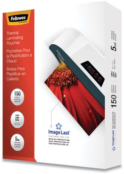 Fellowes® ImageLast™ Laminating Pouches with UV Protection 5 mil, 9" x 11.5", Clear, 150/Pack