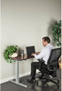 A Picture of product ALE-HT2SSG Alera® AdaptivErgo® Sit-Stand Two-Stage Electric Height-Adjustable Table Base 48.06" x 24.35" 27.5" to 47.2", Gray