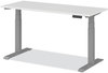 A Picture of product ALE-HT3SAG Alera® AdaptivErgo® Sit-Stand Three-Stage Electric Height-Adjustable Table with Memory Controls 60” x 24” 30" to 49", White
