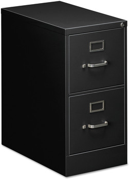 Alera® Two-Drawer Economy Vertical File 2 Letter-Size Drawers, Black, 15" x 25" 28.38"
