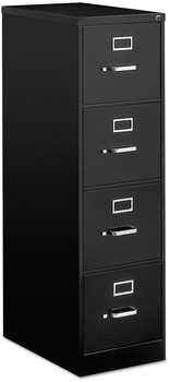 Alera® Four-Drawer Economy Vertical File 4 Letter-Size Drawers, Black, 15" x 25" 52"