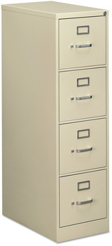 Alera® Four-Drawer Economy Vertical File 4 Letter-Size Drawers, Putty, 15" x 25" 52"