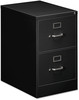A Picture of product ALE-HVF1929BL Alera® Two-Drawer Economy Vertical File 2 Legal-Size Drawers, Black, 18" x 25" 28.38"