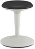 A Picture of product HON-HEFS01BL HON® Revel™ Adjustable Height Fidget Stool Ht Backless,Up to 250lb, 13.75" 18.5" Seat Ht,Black Seat/White Base, Ships in 7-10 Bus Days