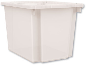 HON® Flagship® Storage Bins 3 Sections, 12.75" x 16" 12", Translucent White