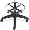 A Picture of product ALE-IN4616 Alera® Interval Series Swivel Task Stool Supports Up to 275 lb, 23.93" 34.53" Seat Height, Black Faux Leather
