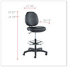 A Picture of product ALE-IN4616 Alera® Interval Series Swivel Task Stool Supports Up to 275 lb, 23.93" 34.53" Seat Height, Black Faux Leather
