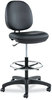A Picture of product ALE-IN4616 Alera® Interval Series Swivel Task Stool Supports Up to 275 lb, 23.93" 34.53" Seat Height, Black Faux Leather
